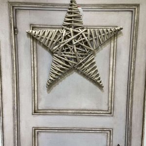 Dietroporta Stella in Rattan – Decorazioni Natalizie