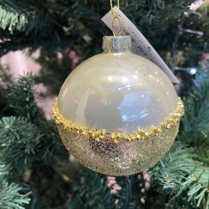 Set 6 Pz Pallina Oro con Paillettes Ø 8 – Decorazioni Natalizie